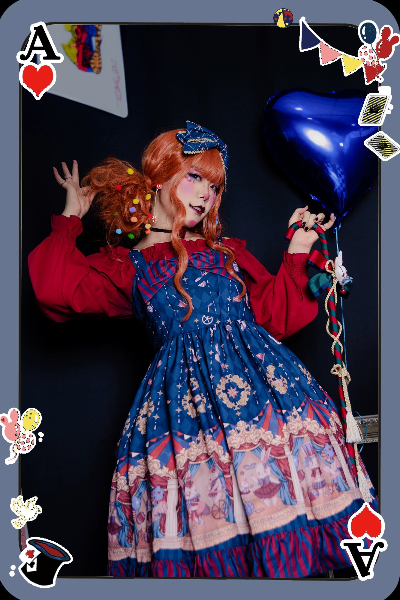 Infanta~Sweet Lolita Accessories Bonnet KC Socks Beret Circus Indigo KC 37488:560994