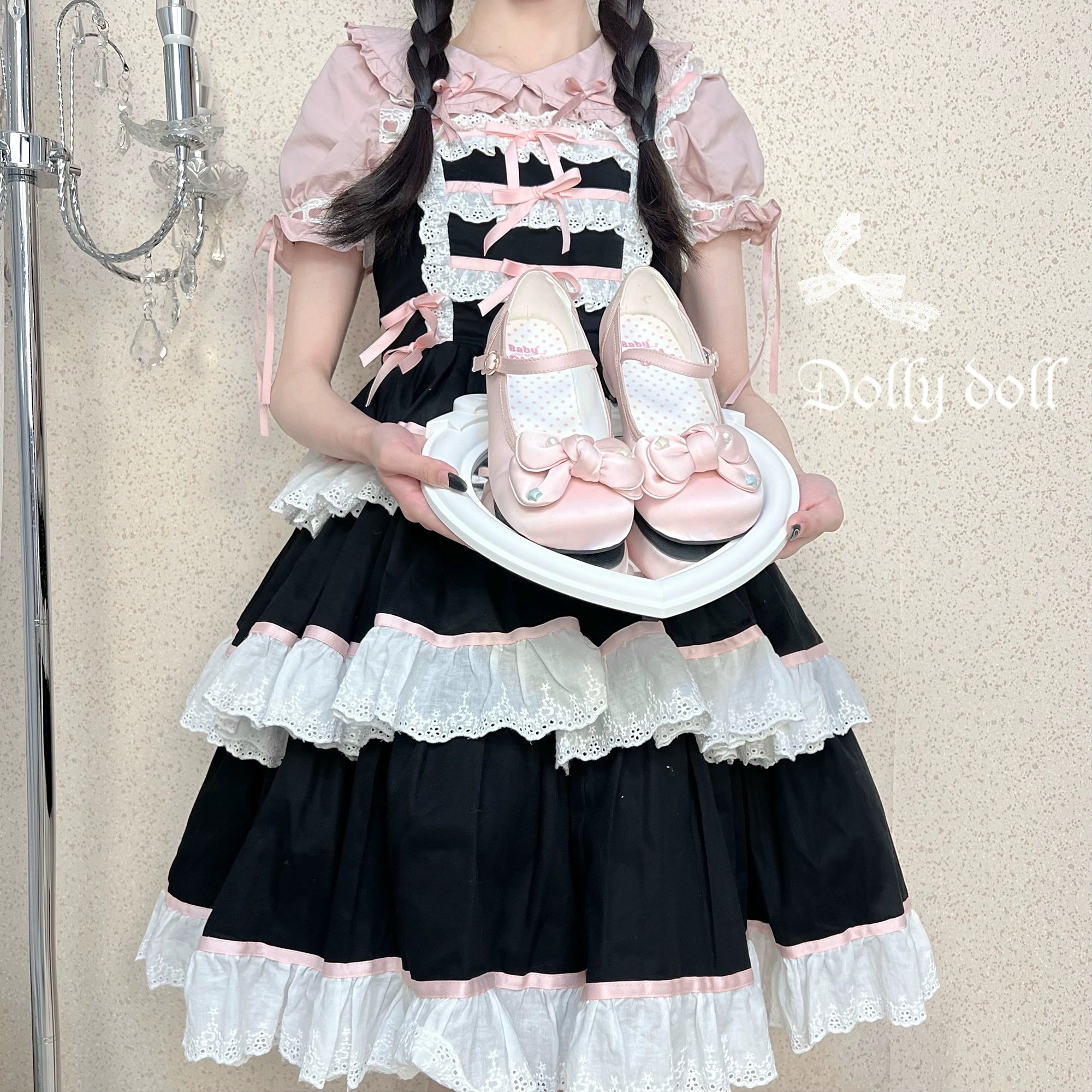 Dolly Doll~Little Fat Ding~Sweet Lolita Shoes Low Heel Round-toe Shoes 37184:582730