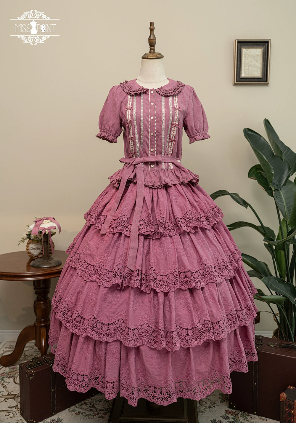 Miss Point~Forest Waltz~Classic Lolita Tiered Skirt Multi-layer Embroidered SK (L M S) 40192:651494