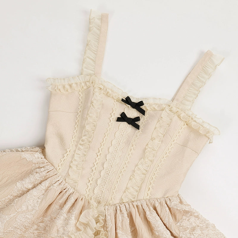 With PUJI - Music Box - Classic Lolita JSK Suit Ballet Cake Skrit