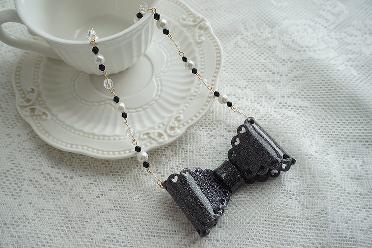 (Buyforme)Cat Tea Party~ Sweet Lolita Bow Ring and Necklace 15202:199888