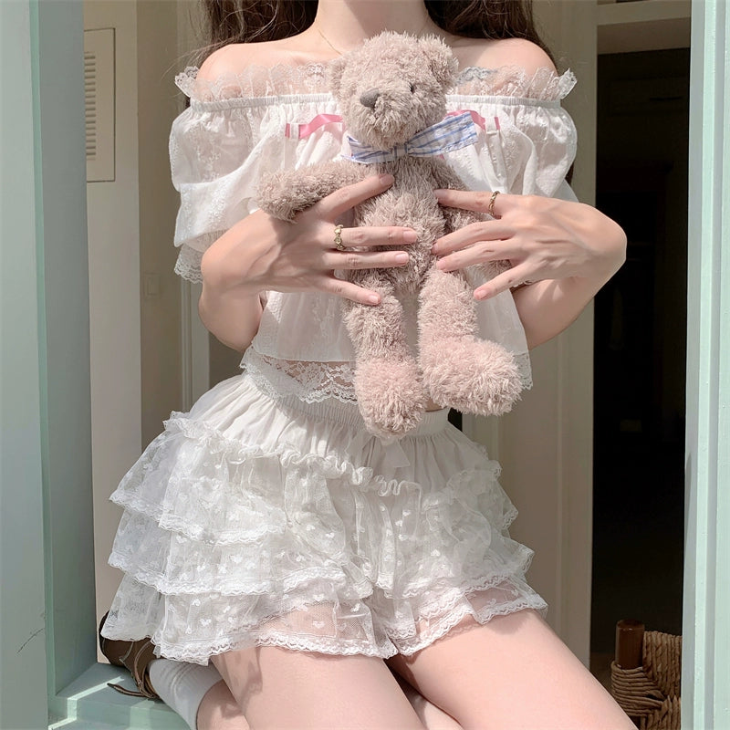 Sugar Girl - Daily Lolita Bloomers Floral Cotton Summer Leggings