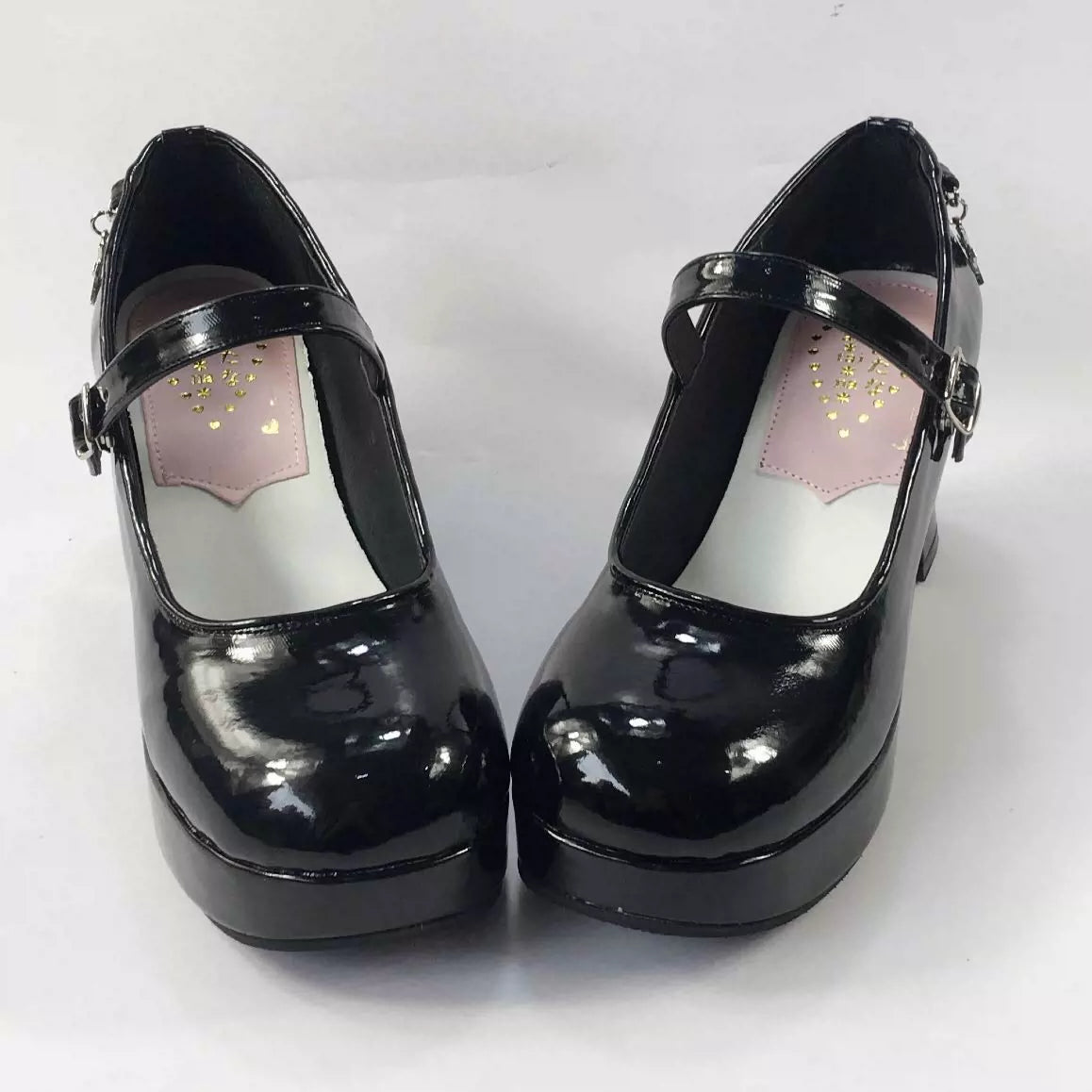 Antaina - Punk Lolita Heels Shoes Metal Cross Horseshoe Heel Shoes