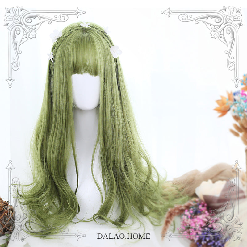 Dalao Home~The Forest of Pastures~Long Curly Mint Lolita Wig   