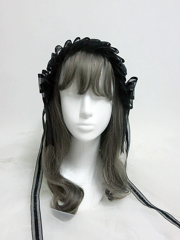 Sweet Jelly Lolita - Gothic Lolita Hairband and KC with Cross Pendant KC version