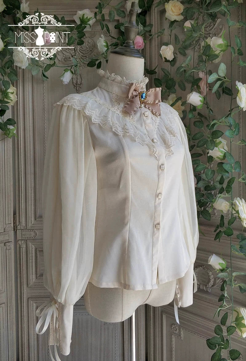 Miss Point~Rose Doll~Elegant Lolita Mutton Sleeve Blouse XS beige (2XL L M S XL XS / beige) 32522:385610
