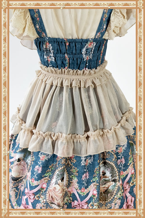 Infanta - Fairytale Town Prom - Printed Tea Party Classic Lolita JSK Suit (L M S XL) 42794:753615