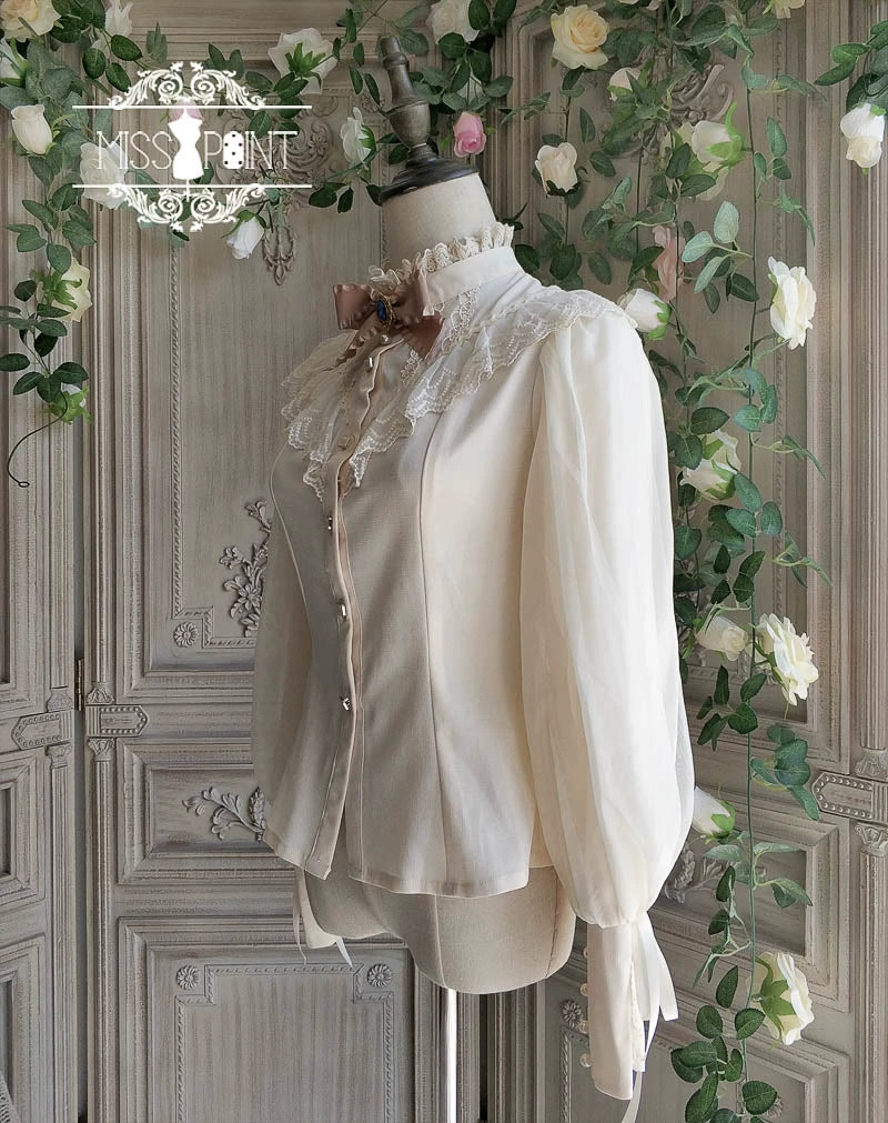 Miss Point~Rose Doll~Elegant Lolita Mutton Sleeve Blouse 32522:385632