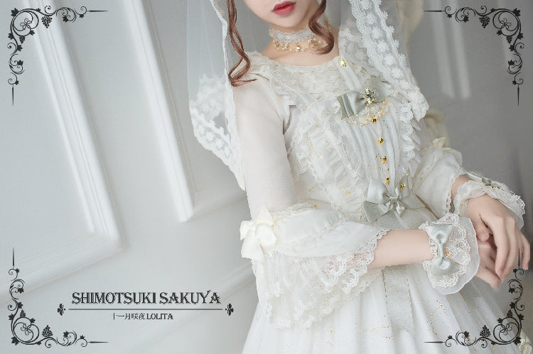 Whisper Of Stars - Vintage Lolita Shirt Long Sleeve Blouse