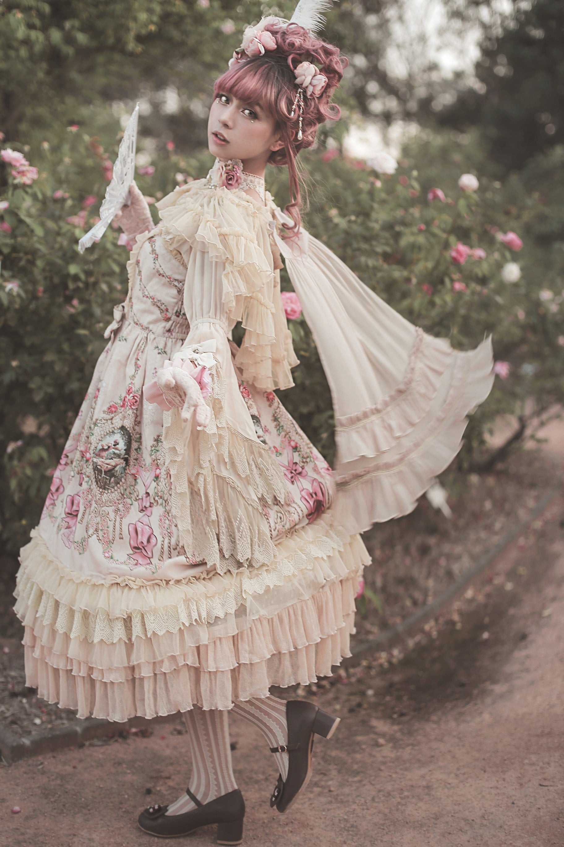 Infanta - Fairytale Town Prom - Printed Tea Party Classic Lolita JSK Suit 42794:753620