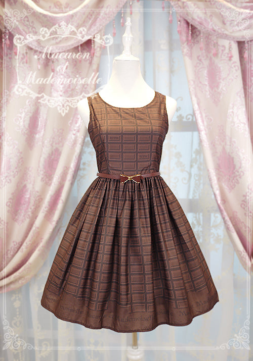Chess Story - Le Chocolat - Elegant Lolita Macaron Chocolate Series JSK Dress chocolat S