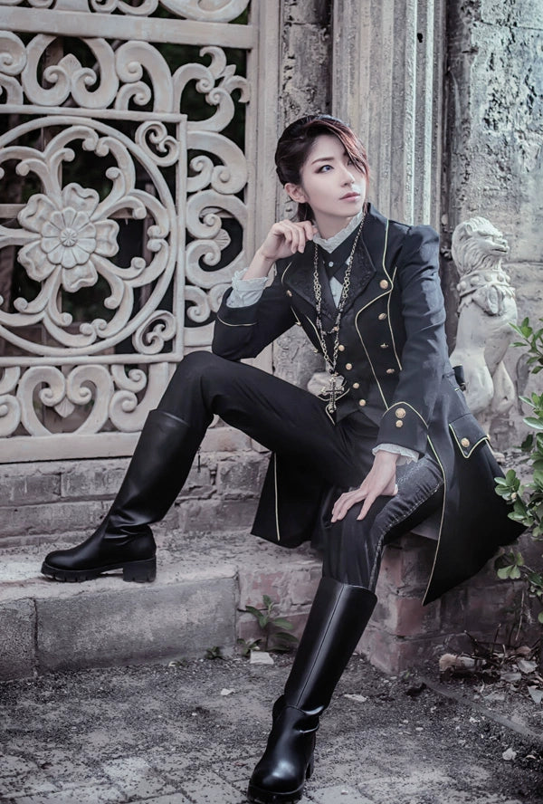 Immortal Thorn~Forever Rose~Ouji Lolita Coat Prince Handsome Wind Coat 4396:415798