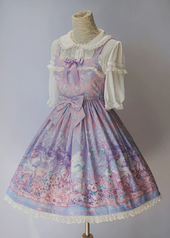 Easter Bunny - Sweet Lolita Blouse, Soft Chiffon & Ruffle