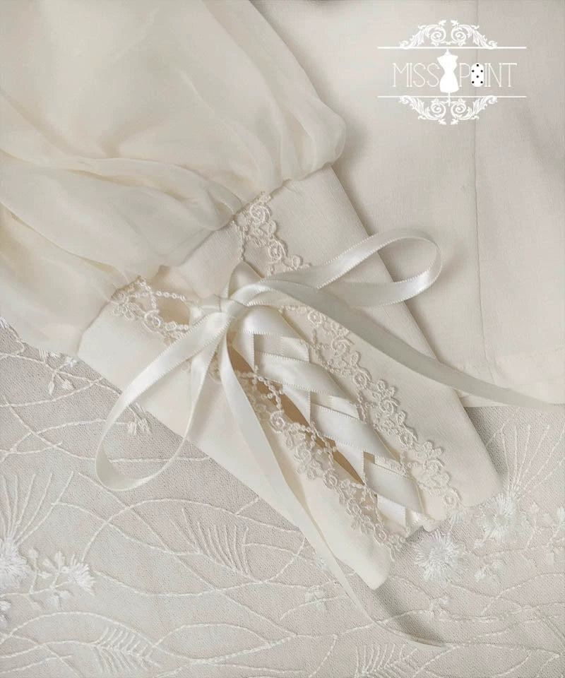 Miss Point~Rose Doll~Elegant Lolita Mutton Sleeve Blouse 32522:385662