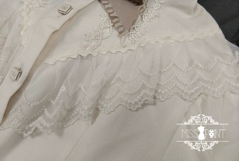 Miss Point~Rose Doll~Elegant Lolita Mutton Sleeve Blouse 32522:385584