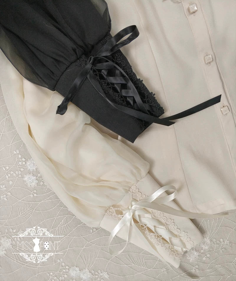 Miss Point~Rose Doll~Elegant Lolita Mutton Sleeve Blouse 32522:385562