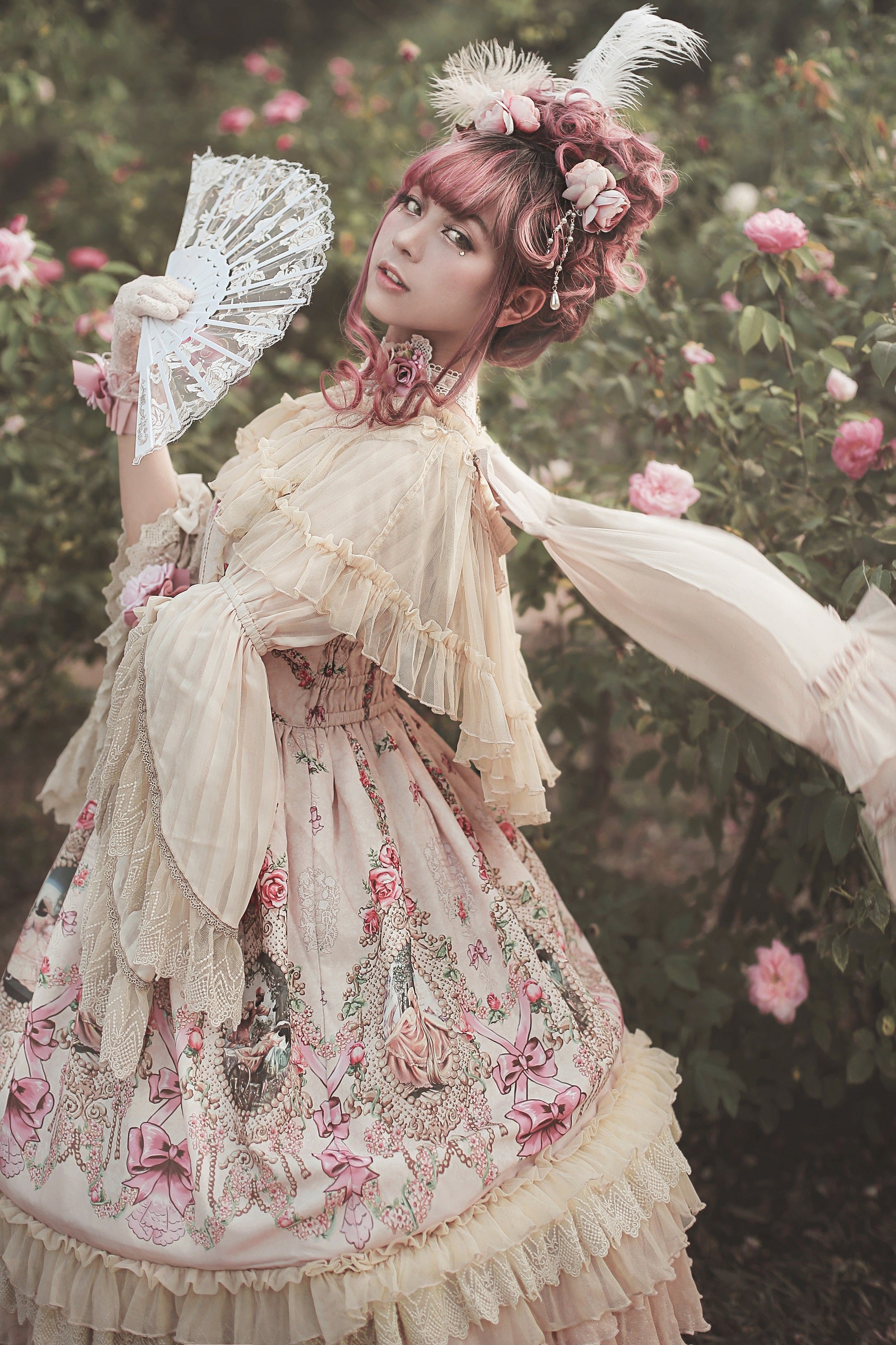 Infanta - Fairytale Town Prom - Printed Tea Party Classic Lolita JSK Suit 42794:754293