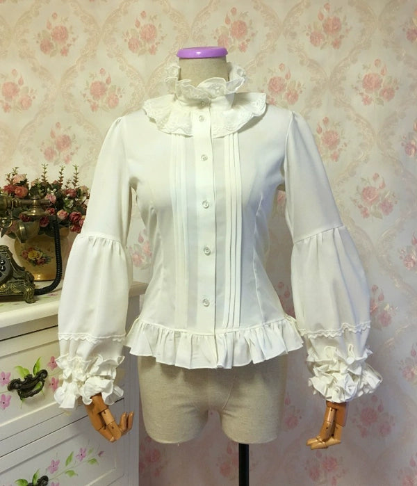 Princess tailor lolita - Hime-Sleeve Gothic Lolita Blouse, Adjustable Cuffs