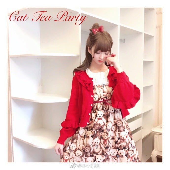 (Buyforme)Cat Tea Party~ Sweet Lolita Bow Ring and Necklace 15202:199874