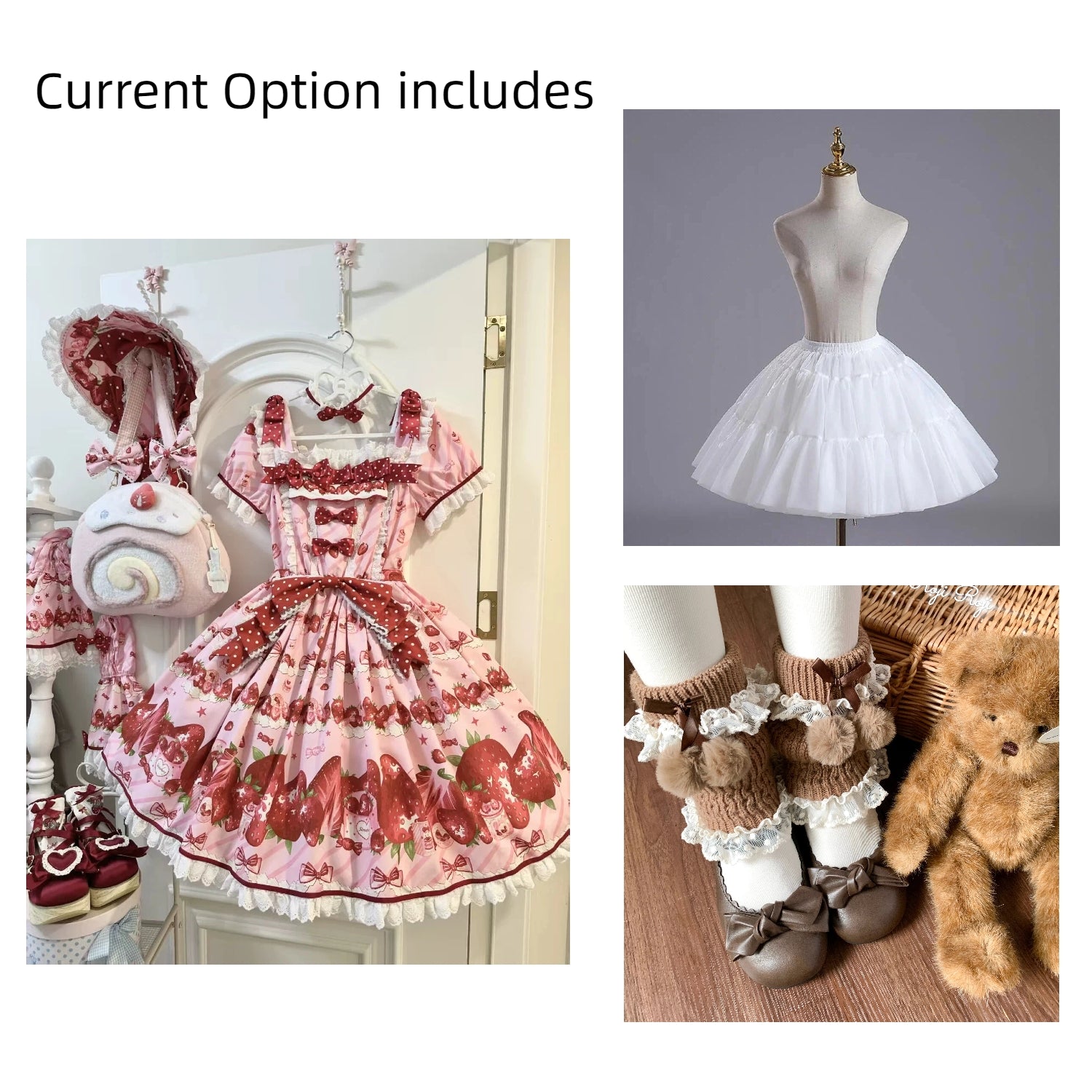 3-Piece Set - Dress + Socks + Petticoat | Save 15% (Use Code: Best15)