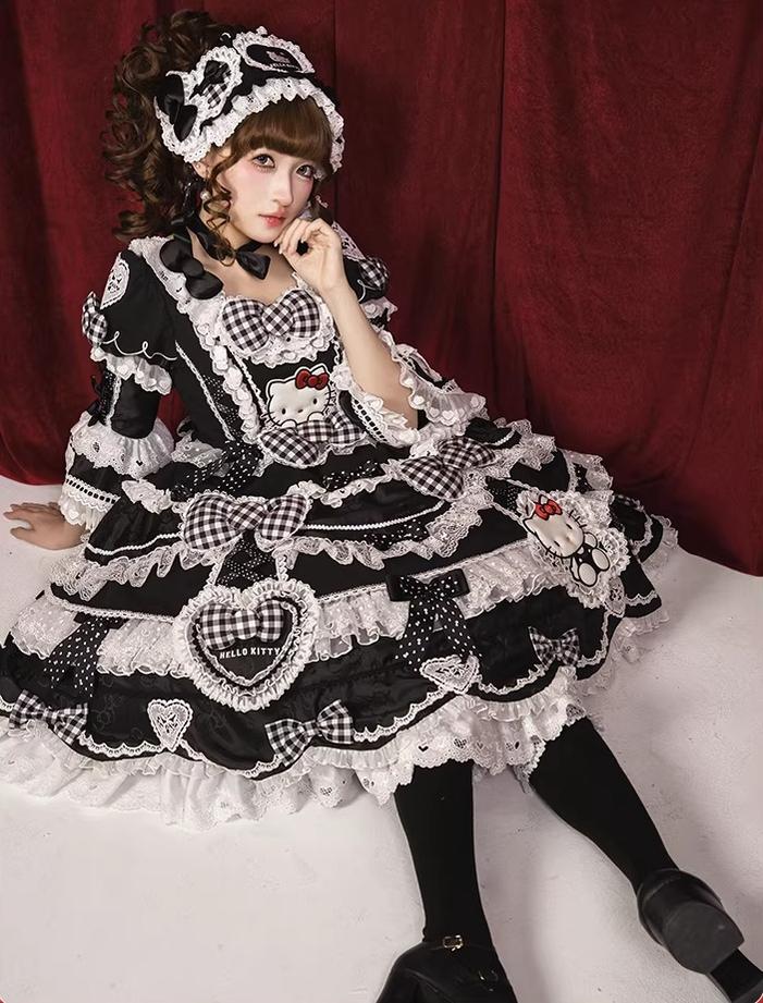 IP Collaboration Sweet Lolita OP Dress, Kitty Details