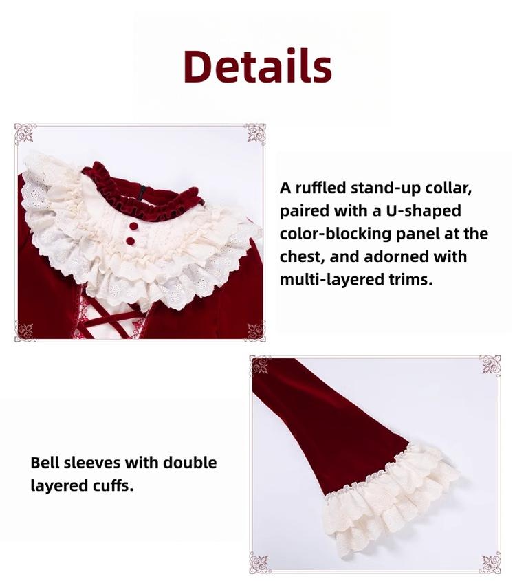 The Nutcracker - Winter Classic Lolita OP Dress, Front Opening 44385:806465