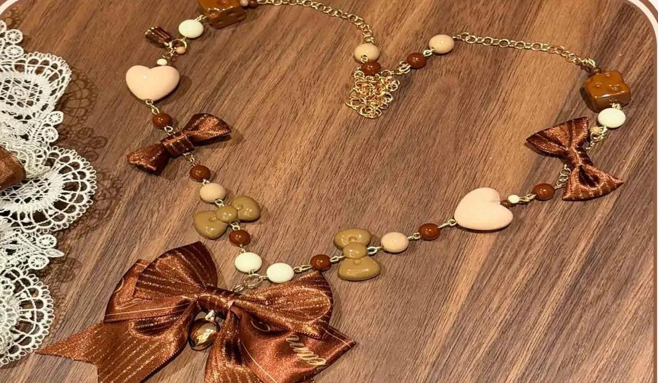 Little Bear Workshop - Sweet Lolita Headdress and Accessories Chocolate Necklace Only One Size