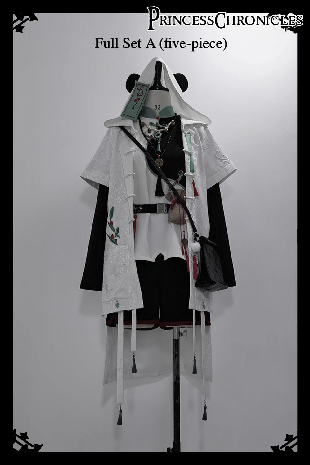 Princess Chronicles - Bamboo Panda - Han Lolita Shirt Full Set Chinese Style Unisex Set S Full Set A (5 pieces)