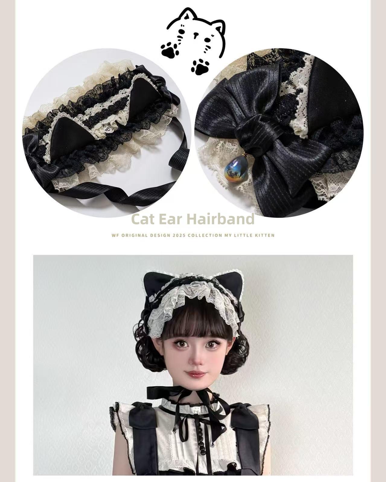 MEEKWIND - My Little Kitten - Doll-Like Lolita OP, Detachable Waist Ties 44223:799027