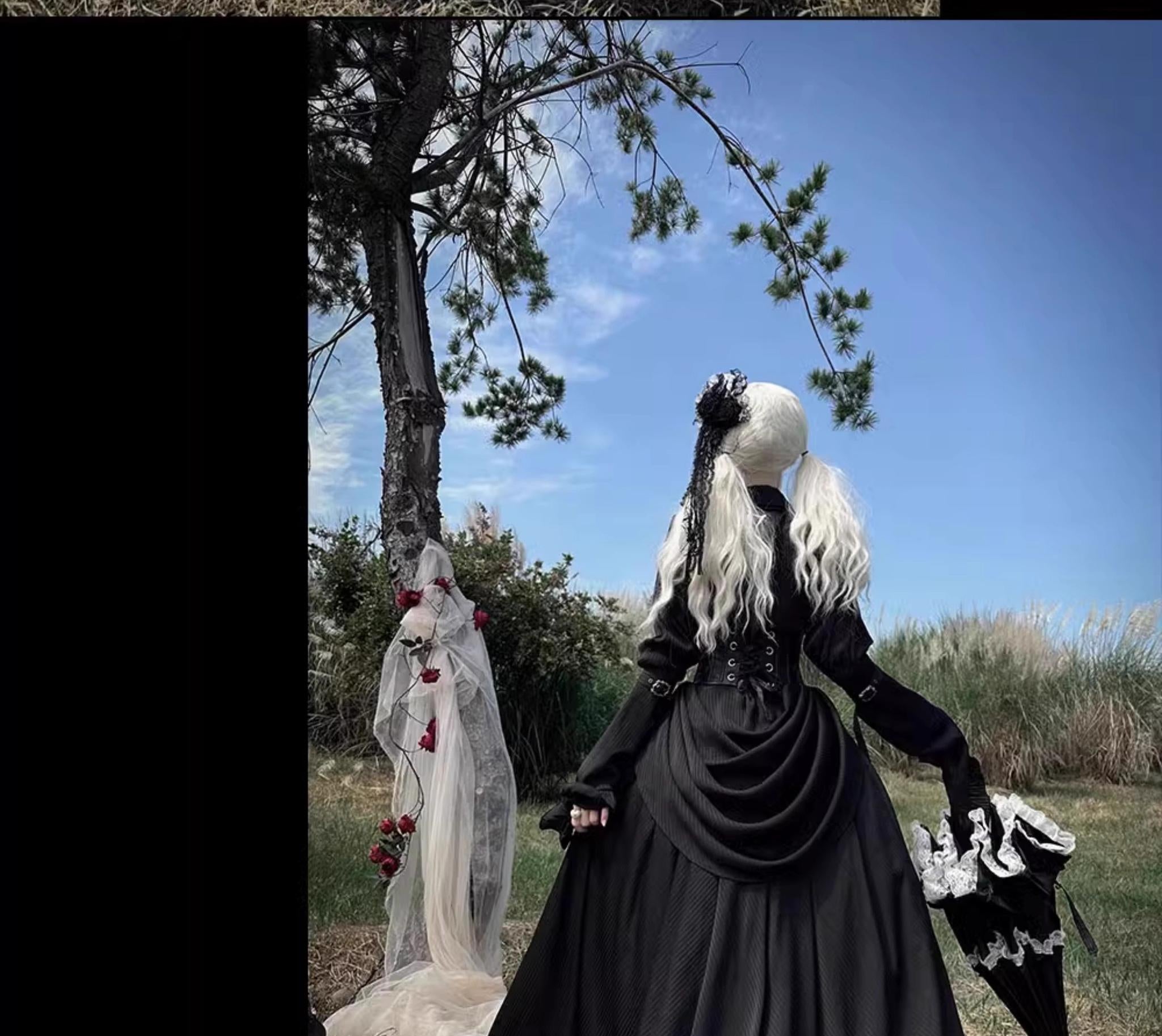 Caged Bird Hotel - Bone Theater - Halloween Gothic Lolita Fashion Shirt Skirt