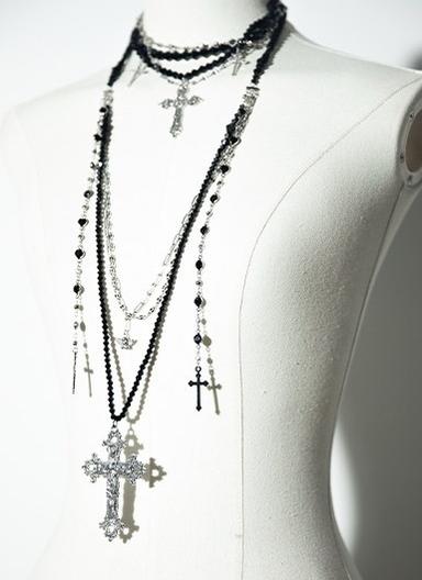 Cain and Lilith - Wool Gothic Lolita Long Coat, Cross Details (L M S) 44448:808635