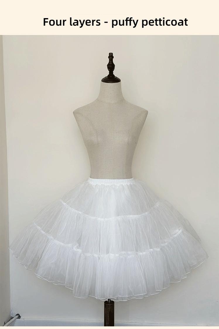 Plus Size Lolita Petticoat, Daily & Puffy Version White - Puffy Petticoat XL