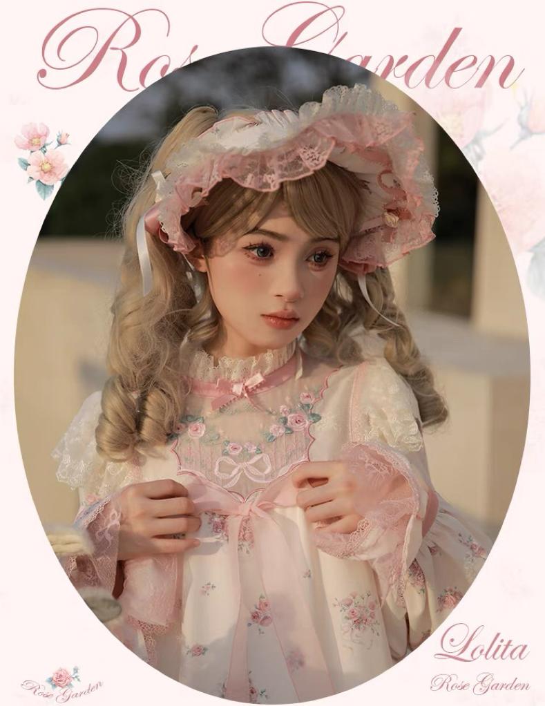 Mademoiselle Pearl~Rose Garden~Elegant Lolita Dress Bridal Floral Dress 29098:396424