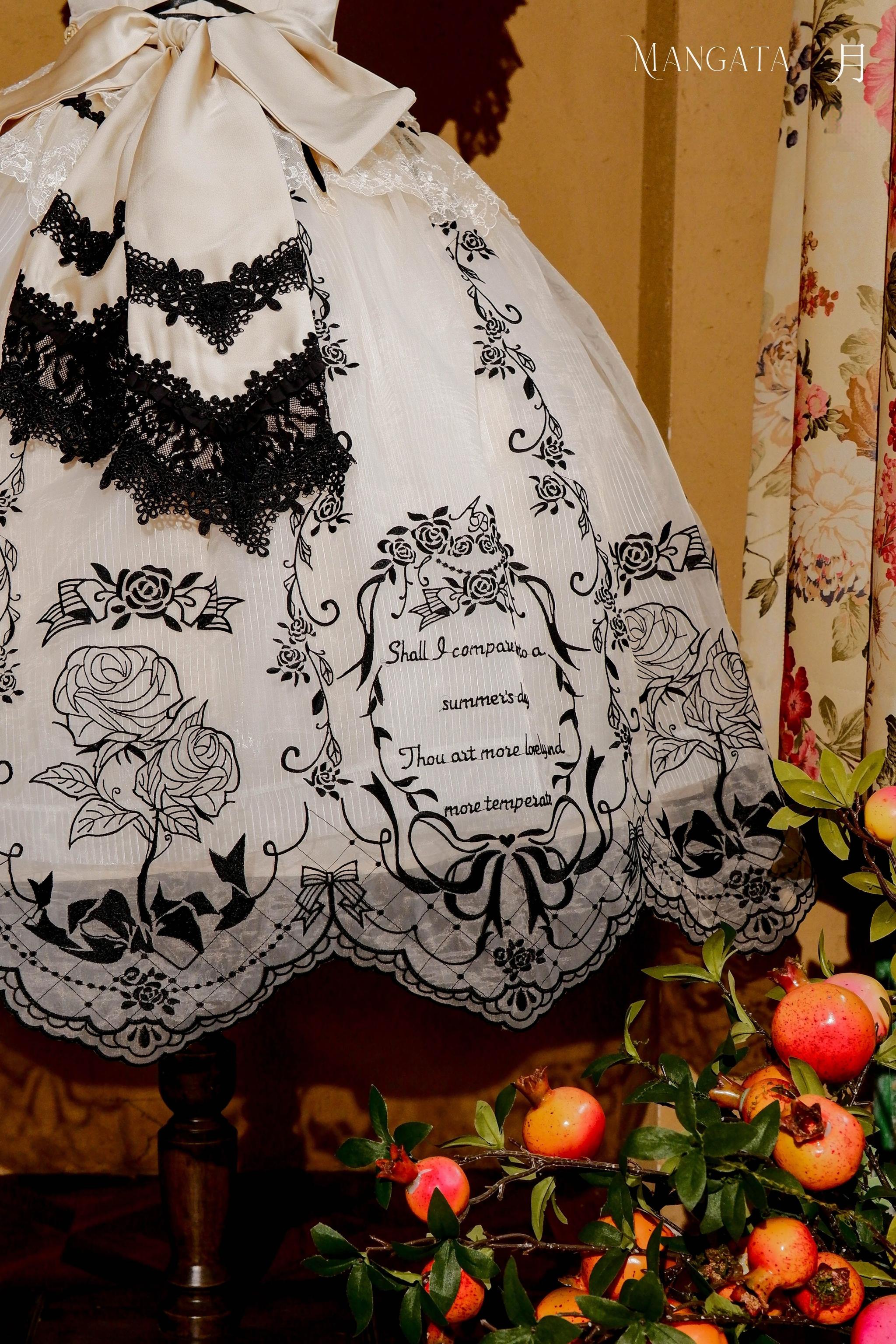 AuroraBorealis - Moonshadow - Gorgeous Wedding Lolita Dress Set Embroidered JSK SK and Bodice 41640:709644