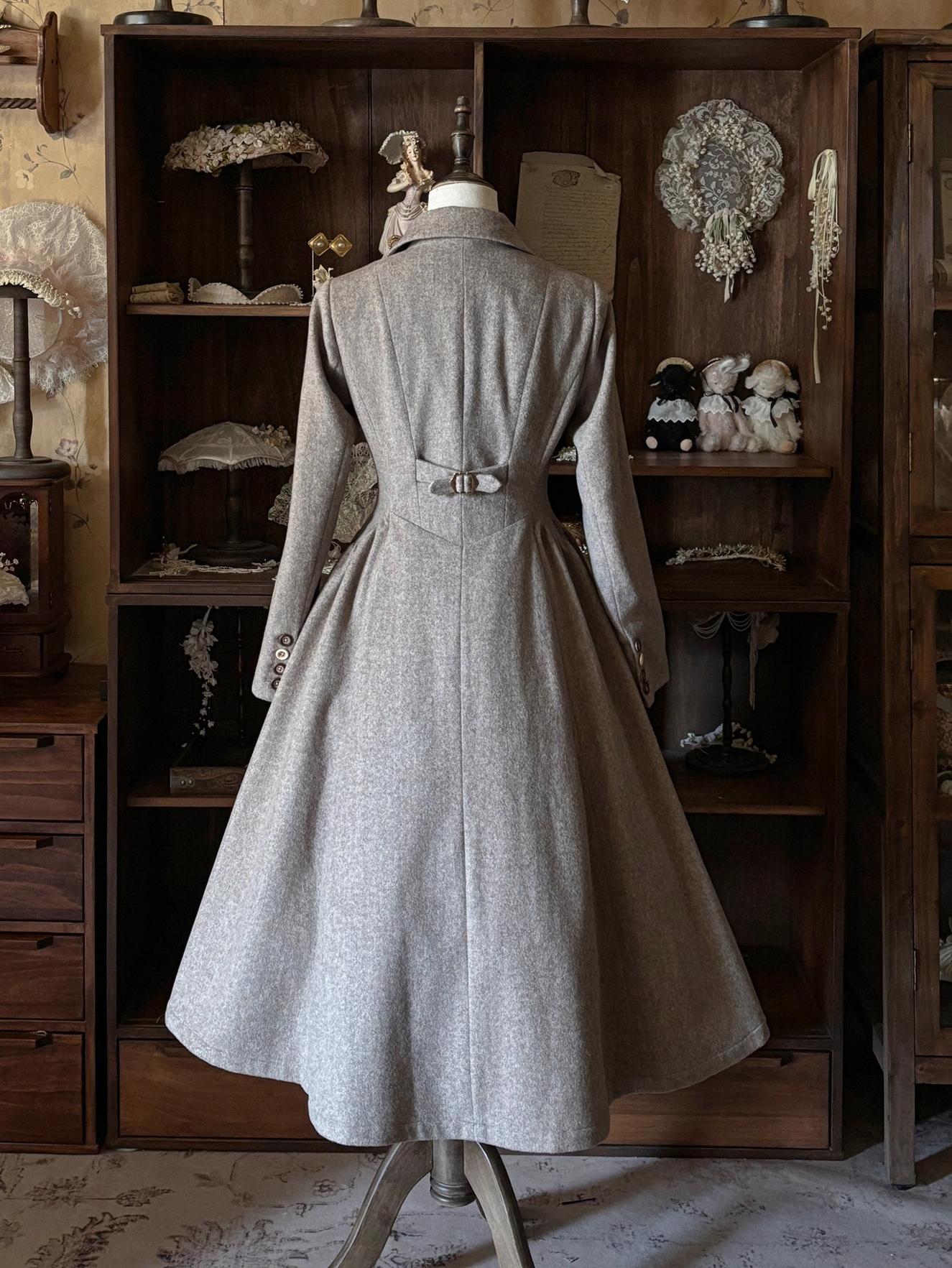 Button Bear - Winter Lily Bell - Classic Lolita Bust-Supporting JSK, Long Waisted Coat 44351:804209