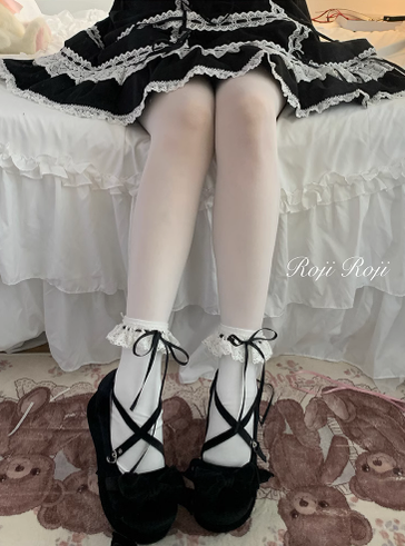 Roji Roji - Isabella - Sweet Lolita Lace Mid-Calf Socks 16942:235206