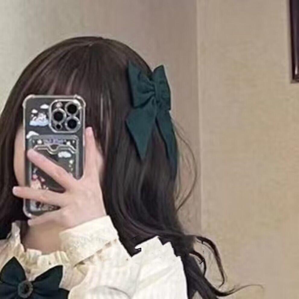 Uncle's Workshop - Worthy Girl - Lolita Bow Clip and Black Top Hat One Size Green Hairclip (1pcs)