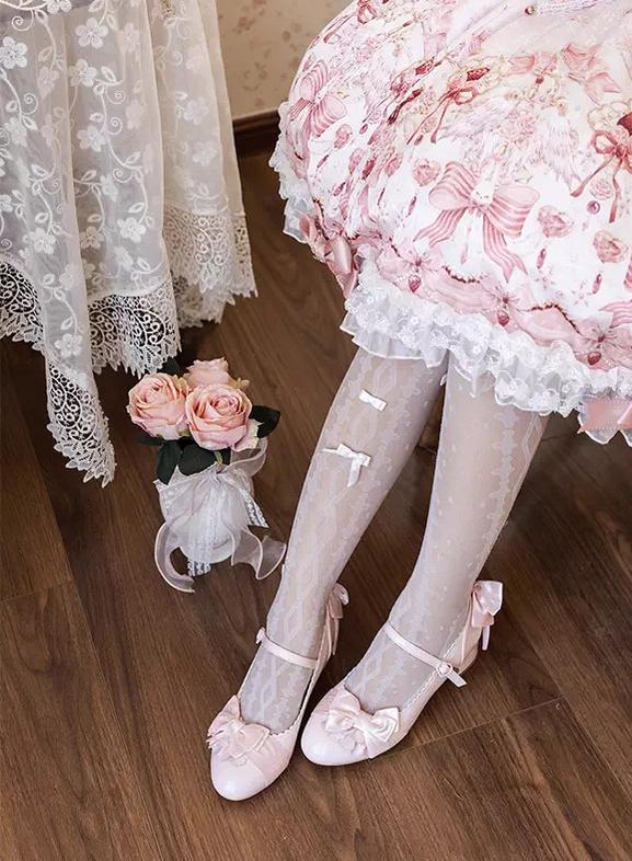 Doll's Ball - Classic Lolita Shoes, Mid Horseshoe Heel 44570:813707