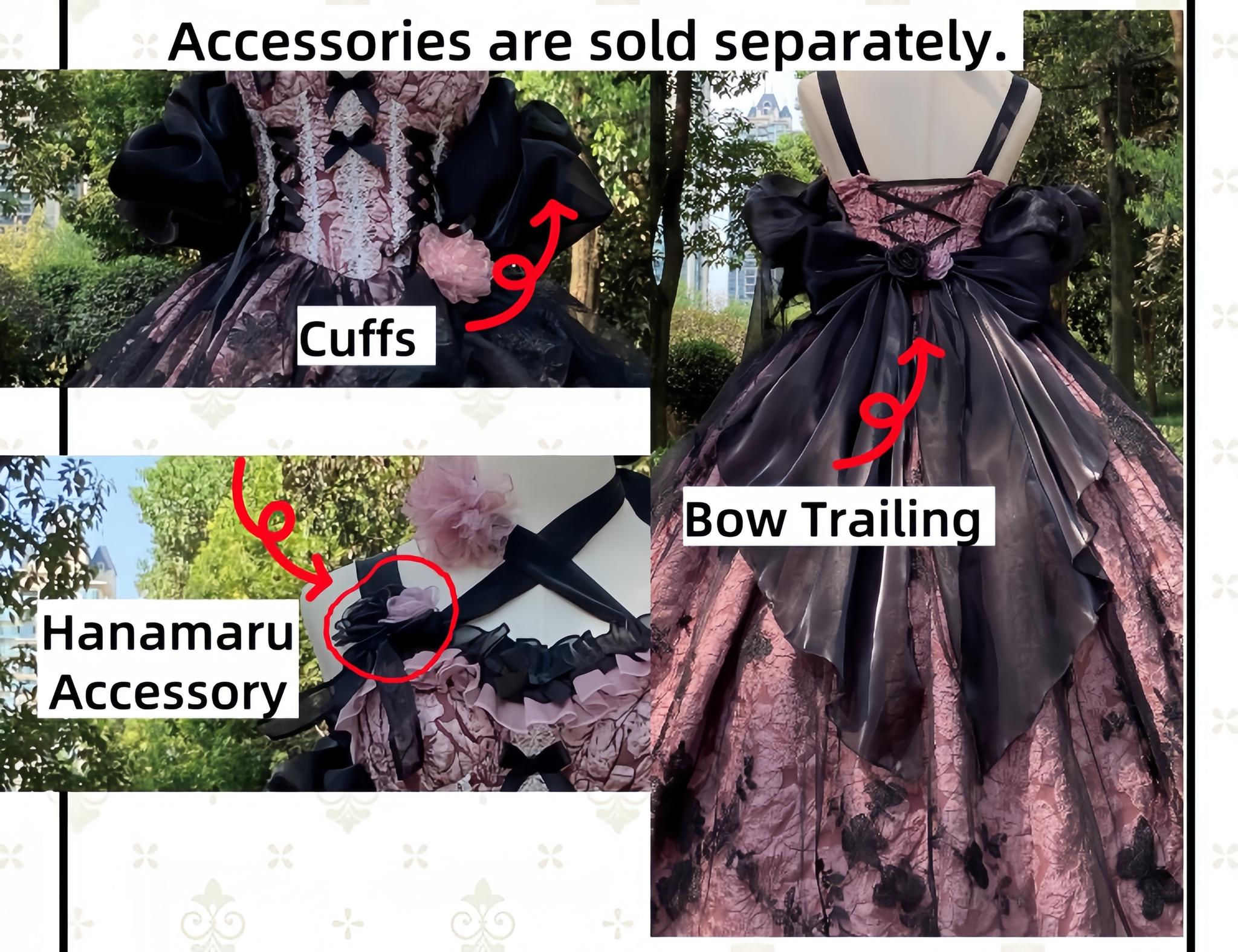 Xingweimian - Medea's Kiss - Halloween Gothic Lolita JSK Embossing Bridal Dress Pink Bridal JSK Cuffs Only