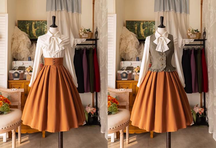 Forest Basket - Elegant Lolita Pleated Skirt 44547:812967