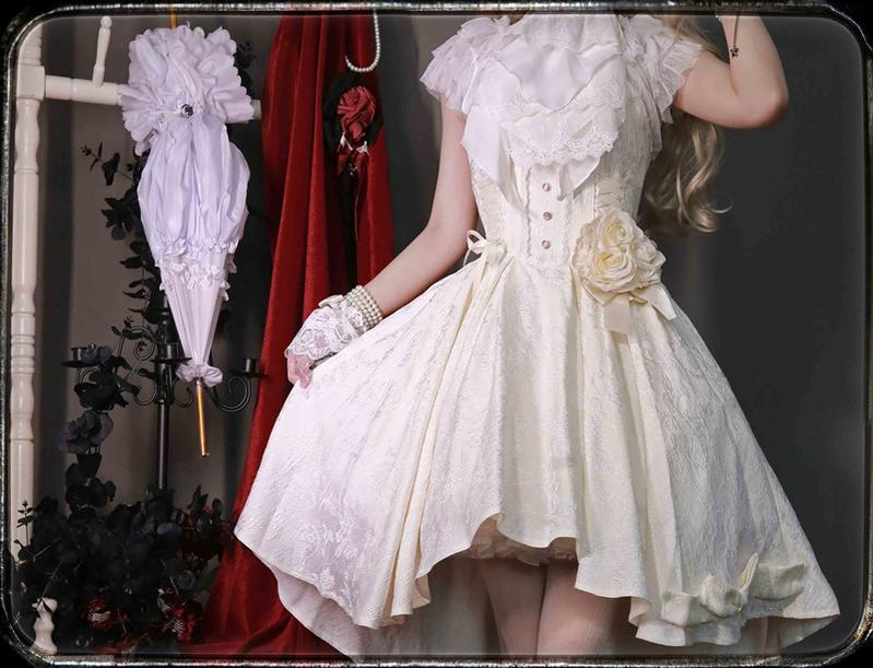 (BFM)Strawberry Duck~Gothic Lolita Dress White Lolita JSK 29578:357476