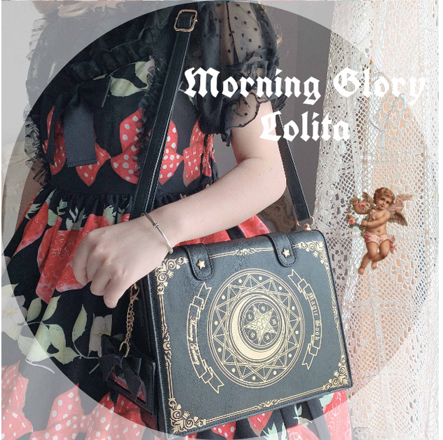 Morning Glory~The Star-Moon Grimoire~Sweet Lolita Crossbody Clamshell bag 13978:220100