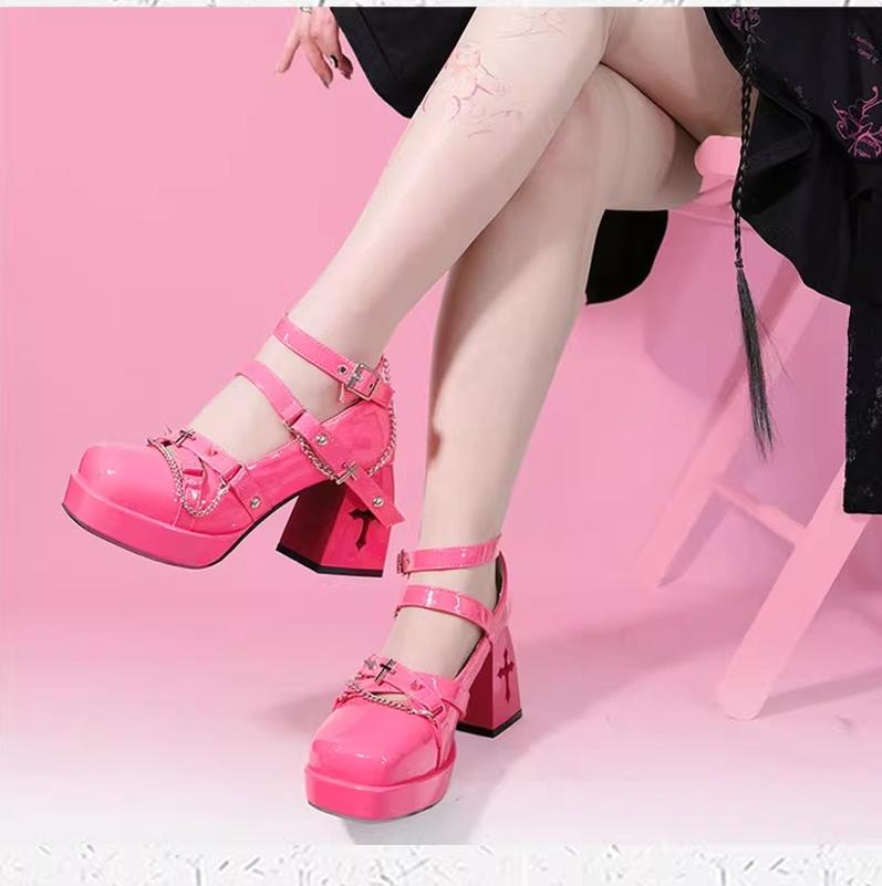The night of the witch Lolita - Punk Lolita Heels Y2K Elegant Lolita Shoes