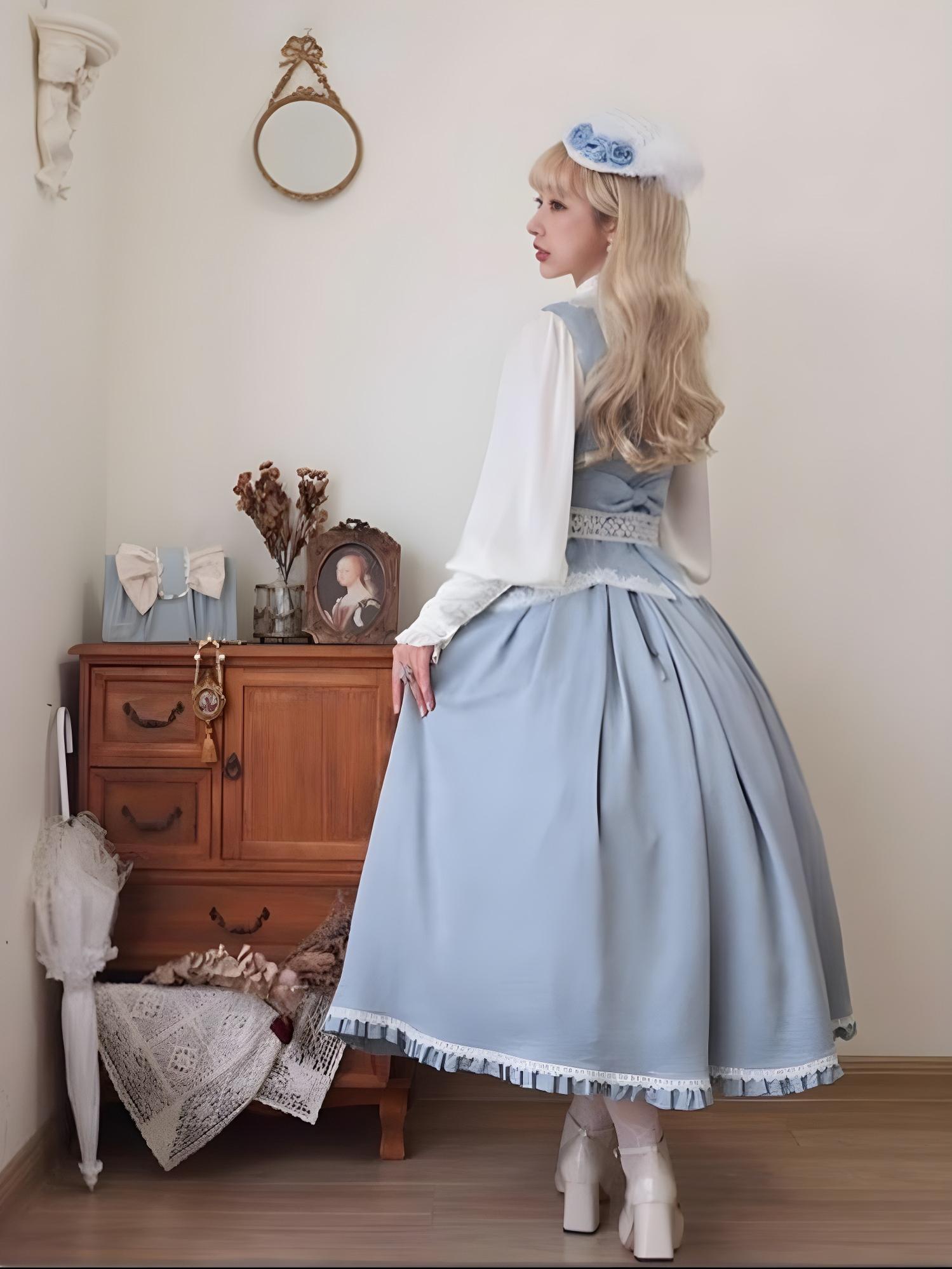 Polyhymnia - Miss Leisha - Classic Lolita Skirt Set Elegant Winter Cape