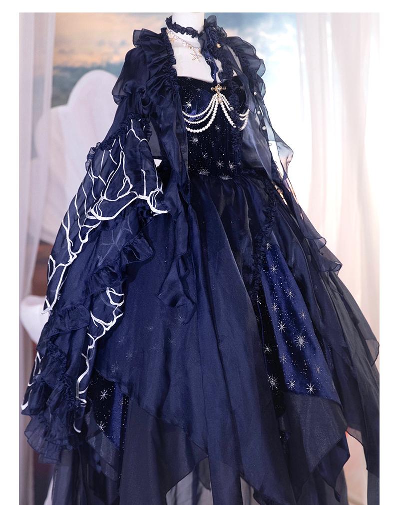 Atlantis - Gorgerous Classic Lolita Star Velvet JSK & Corset Skirt Set 45514:852503