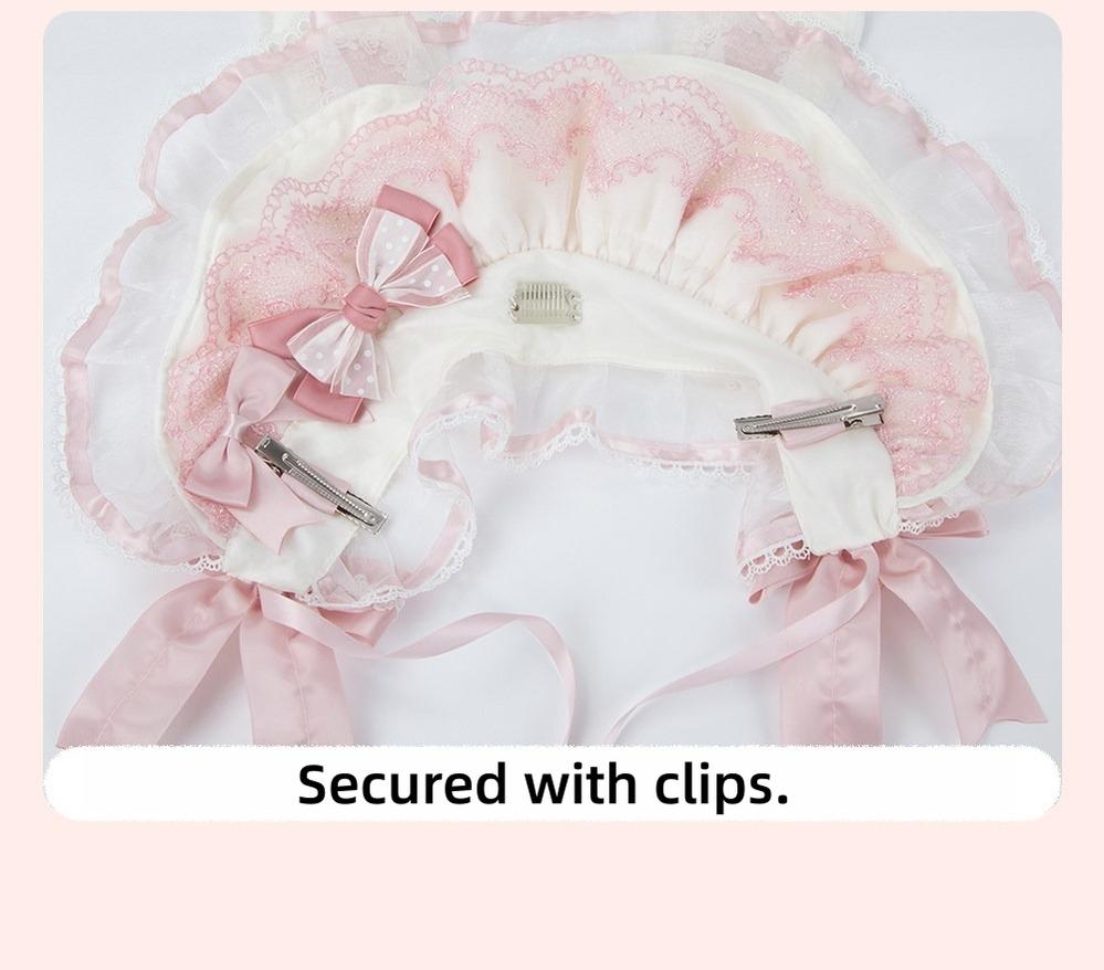 Sweet Lolita Headdress Set, Detachable Bunny Ears 44457:809122