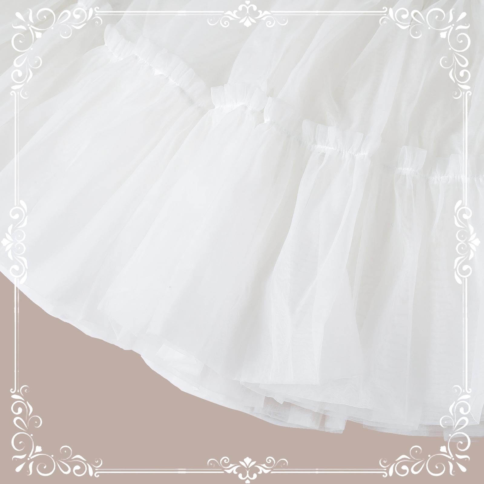Aurora&Ariel - Plus Size Lolita Puffy Petticoat | 18" (45cm) Length, Cotton Lining