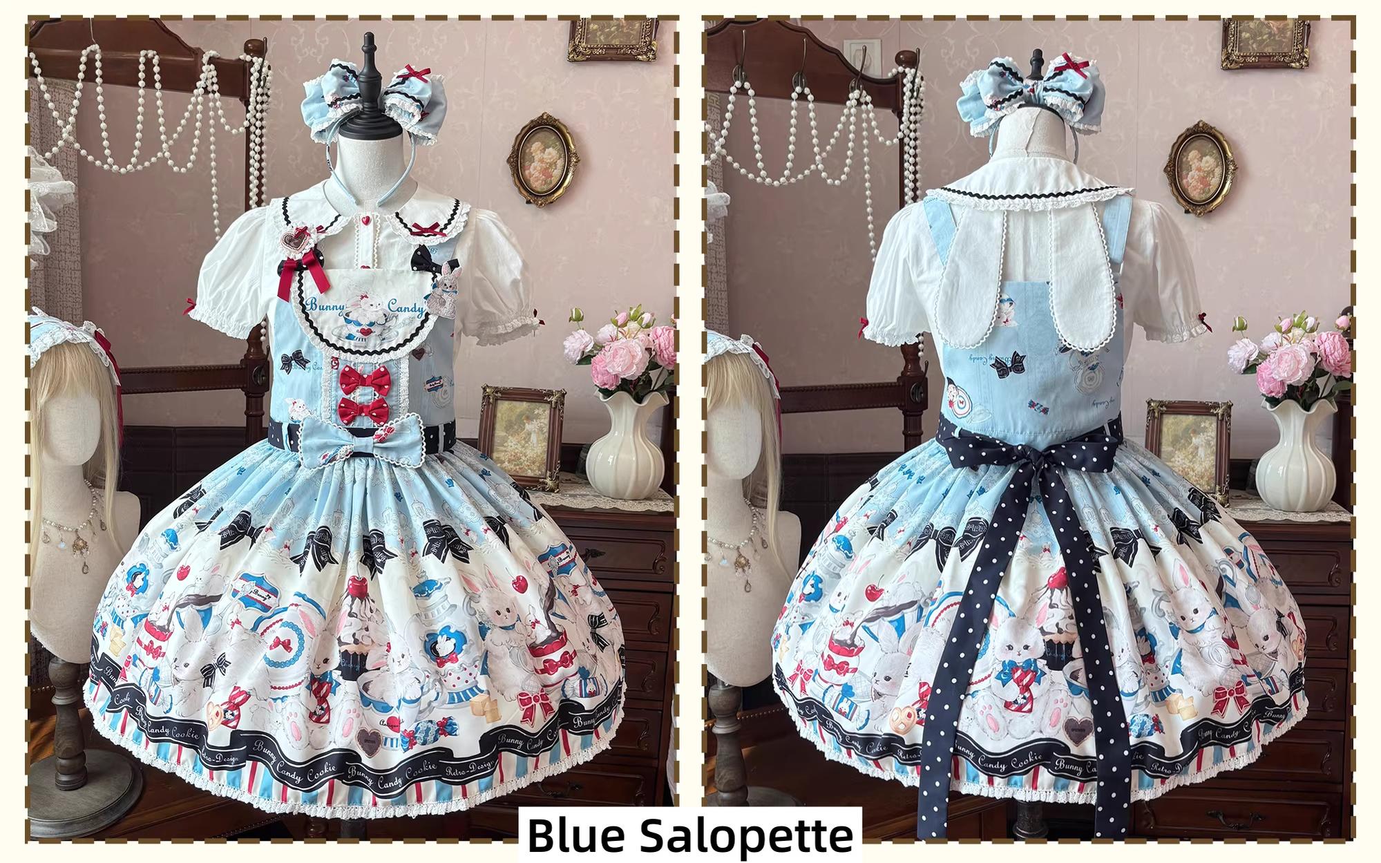 Myth Rabbit Tea Party - Sweet Lolita Dress Set, Bunny Print JSK 44460:809441