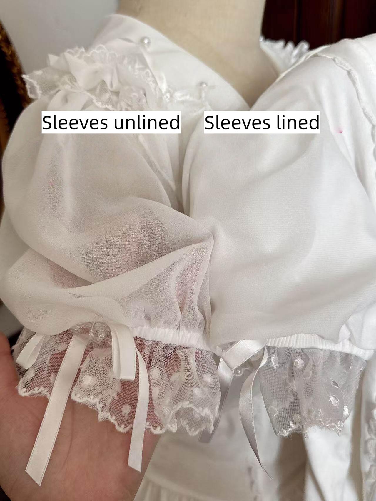 Sea Coconut - Cotton Old School Lolita Peter Pan Collar Blouse with Lace
