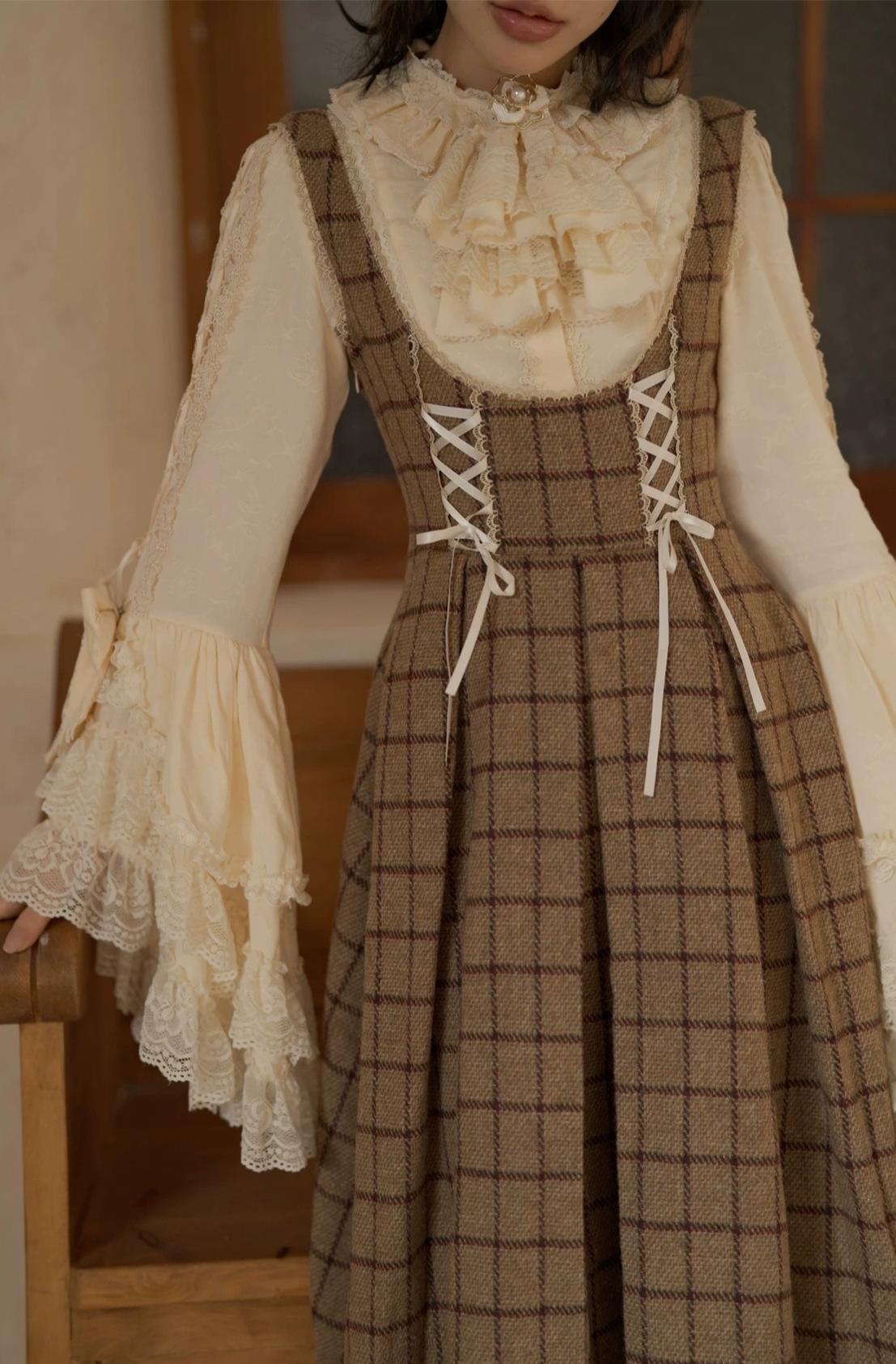 Encounter Spring - Classic Lolita Hime Sleeve Blouse, Detachable Jabot 45225:841318